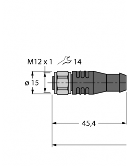 Actuator and Sensor Cable, PUR RKSV4.4T-10/TXL