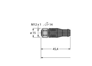 Actuator and Sensor Cable, PUR RKSV4.4T-10/TXL Actuator and Sensor Cable, PUR RKSV4.4T-10/TXL