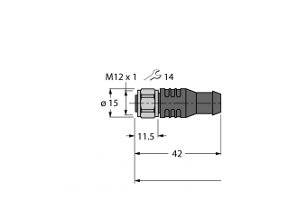 Actuator and Sensor Cable, PVC RKCV8T-25/TEL