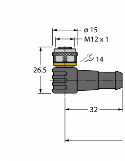 Actuator and Sensor Cable, PUR WKC4.4T-P7X3-3-RSC4.4T/TXY