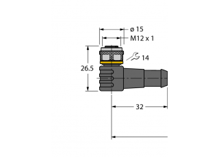 Actuator and Sensor Cable, PUR WKC4.4T-P7X3-3-RSC4.4T/TXY