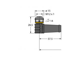 Actuator and Sensor Cable, PUR WKS12T-5/TXL3190