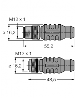 PROFIBUS Cable RSSW-D9-RKSW-451-0.5M-0.5M
