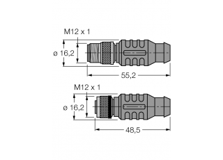 PROFIBUS Cable RSSW-D9-RKSW-451-0.5M-0.5M