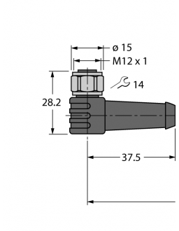 Actuator and Sensor Cable, PVC WKSV4.4T-60/TEL