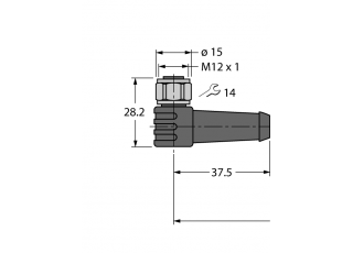 Actuator and Sensor Cable, PVC WKSV4.4T-60/TEL