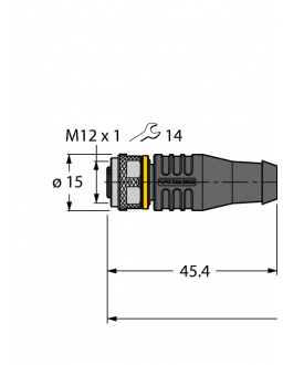 Actuator and Sensor Cable, PUR RKS4.5T-3-RKS4.5T/TXL