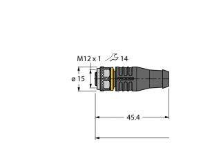 Actuator and Sensor Cable, PUR RKS4.5T-3-RKS4.5T/TXL Actuator and Sensor Cable, PUR RKS4.5T-3-RKS4.5T/TXL