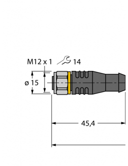 Actuator and Sensor Cable, PVC RKCV4T-P7X2-5/TEL