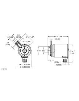 Absolute Rotary Encoder - Multiturn REM-100B6T-3C12S12M-H1181 Absolute Rotary Encoder - Multiturn REM-100B6T-3C12S12M-H1181