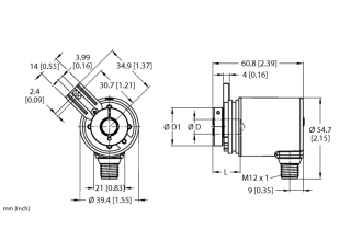 Absolute Rotary Encoder - Multiturn REM-100B6T-3C12S12M-H1181 Absolute Rotary Encoder - Multiturn REM-100B6T-3C12S12M-H1181