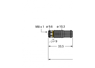 Weld-Splatter Resistant Actuator and Sensor Cable PKGC3M-5-PSGC3M/TXL1001 Weld-Splatter Resistant Actuator and Sensor Cable PKGC3M-5-PSGC3M/TXL1001