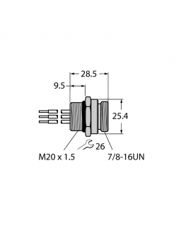 PROFIBUS-PA Flanschanschluss RSFV 48-0.3M/M20/C1117