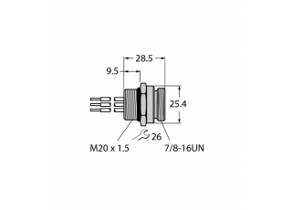 PROFIBUS-PA Flanschanschluss RSFV 48-0.3M/M20/C1117