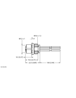 M12 Power Receptacle FK54PK-1/M16 M12 Power Receptacle FK54PK-1/M16