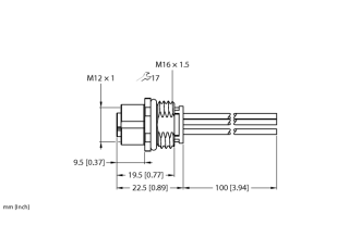 M12 Power Receptacle FK54PK-1/M16 M12 Power Receptacle FK54PK-1/M16