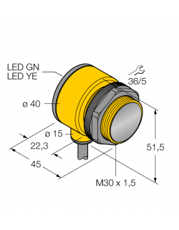 Photoelectric Sensor T30AW3LP W/30
