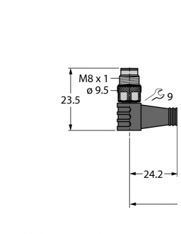 Actuator and Sensor Cable, PVC PSW4M-2/TEY