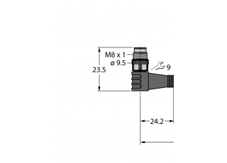 Actuator and Sensor Cable, PVC PSW4M-2/TEY