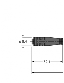 Actuator and Sensor Cable, PUR PKG3S-1.5-RSC4T/TXL