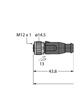 Industrial Ethernet/PROFINET Cable RKSD-PSGS4M-4416-0.3M