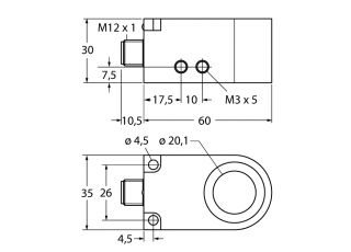 Inductive Sensor BI20R-W30-DAN6X-H1141