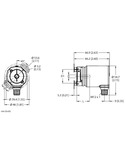 Absolute Rotary Encoder - Multiturn REM-98B10E-8BAL-H1151 Absolute Rotary Encoder - Multiturn REM-98B10E-8BAL-H1151