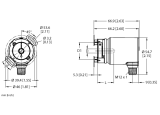 Absolute Rotary Encoder - Multiturn REM-98B10E-8BAL-H1151