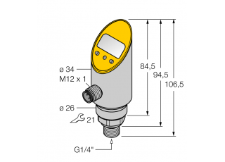 Pressure sensor PS001R-304-LI2UPN8X-H1141