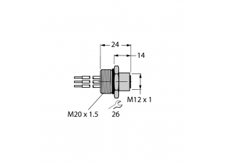 PROFIBUS-PA Receptacle FKV48-0.3M/M20/C1117