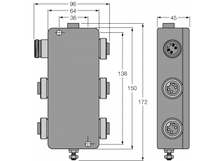 IP67 Junction Box, 4-Channel JBBS-48-M413/EX IP67 Junction Box, 4-Channel JBBS-48-M413/EX