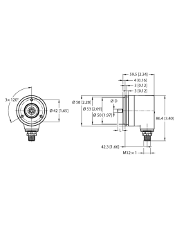 Absolute Rotary Encoder - Multiturn REM-103SA1S-5C13S12M-H1181 Absolute Rotary Encoder - Multiturn REM-103SA1S-5C13S12M-H1181