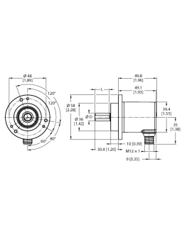 Absolute Rotary Encoder - Multiturn REM-116T6C-7ASARNS-H1151