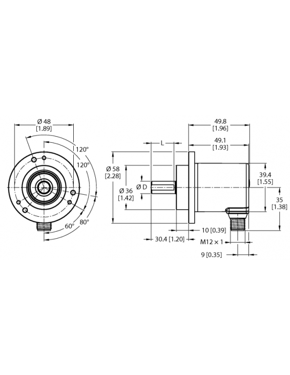 Absolute Rotary Encoder - Multiturn REM-116T6C-7ASARNS-H1151
