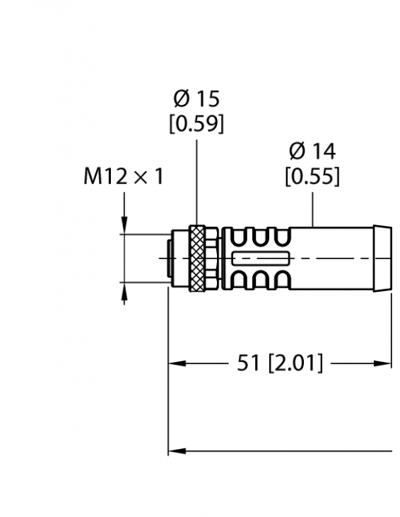 Supply Cable - M12 Power RKP46PSA-0.6-RSP46PSA/TXL Supply Cable - M12 Power RKP46PSA-0.6-RSP46PSA/TXL