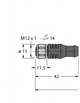 Weld-Splatter Resistant Actuator and Sensor Cable RKCV4.4T-3-RSCV4.4T/TXL1001