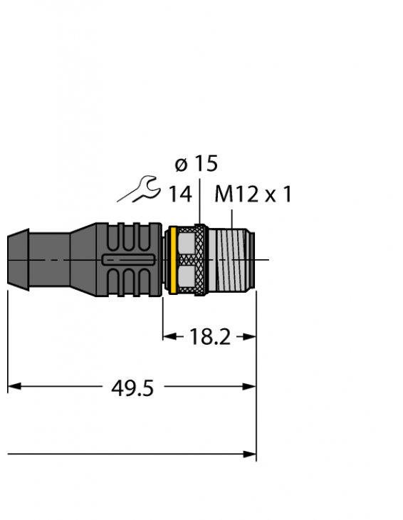 Actuator and Sensor Cable, PUR RKC4.5T-10-RSC4.5T/TXO