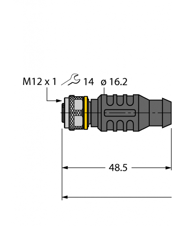 Actuator and Sensor Cable, PUR RKC4T-P7X2-5/TXL Actuator and Sensor Cable, PUR RKC4T-P7X2-5/TXL