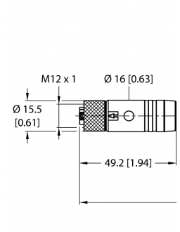 Supply Cable - M12 Power RKS56PKB-10-RSS56PKB/TXL