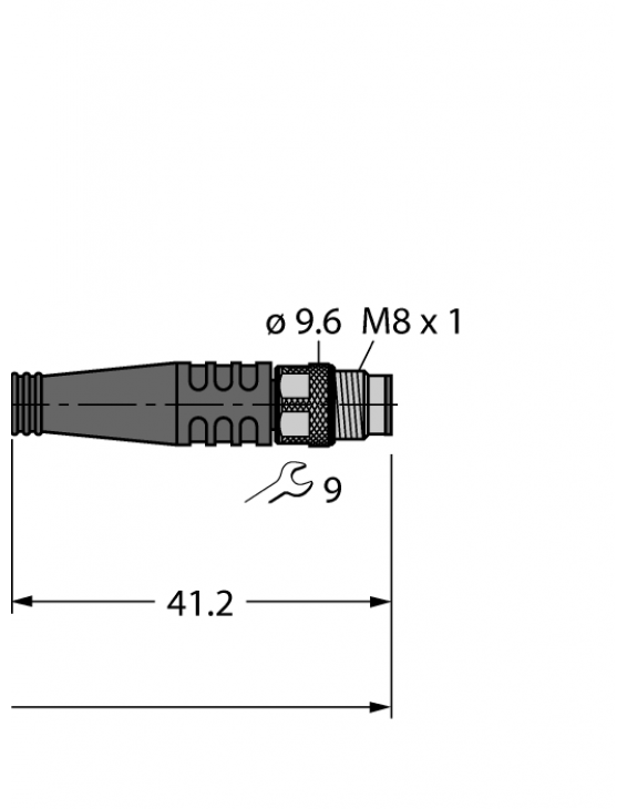 Actuator and Sensor Cable, PVC PKW3M-1-PSG3M/TEY Actuator and Sensor Cable, PVC PKW3M-1-PSG3M/TEY