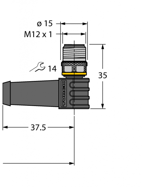 Actuator and Sensor Cable, PUR WKS4.4T-0.8-WSS4.4T/TXY