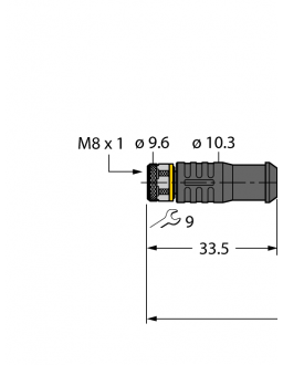 Actuator and Sensor Cable, PUR PKGS4M-10/TXL