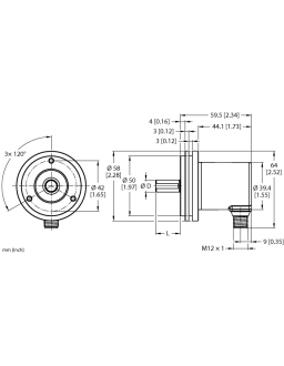 Absolute Rotary Encoder - Multiturn REM-116T6S-8BAR-H1151