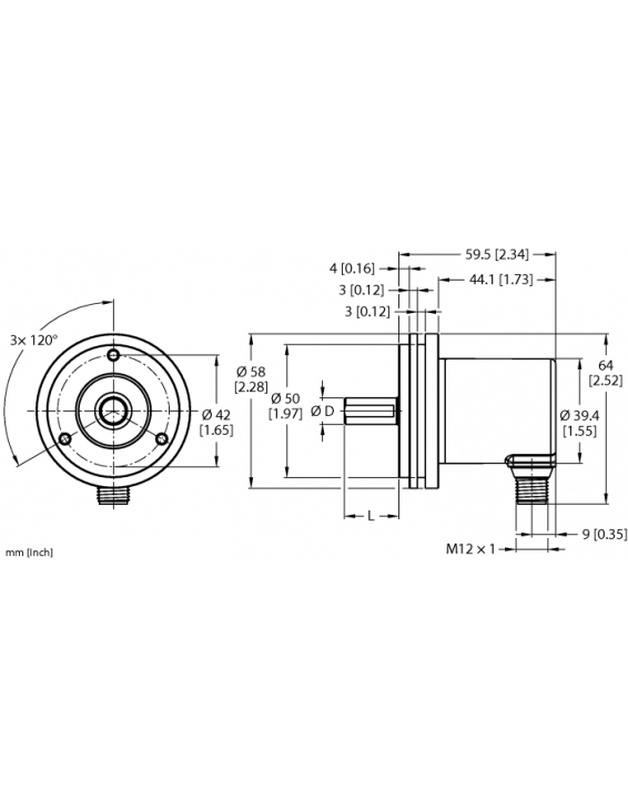 Absolute Rotary Encoder - Multiturn REM-116T6S-8BAR-H1151