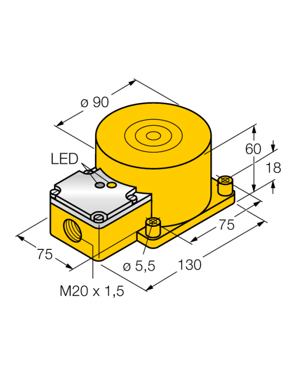 Inductive Sensor NI60-K90SR-FZ3X2 Inductive Sensor NI60-K90SR-FZ3X2