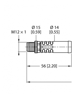 Supply Cable - M12 Power RSP46PSA-1/TXL