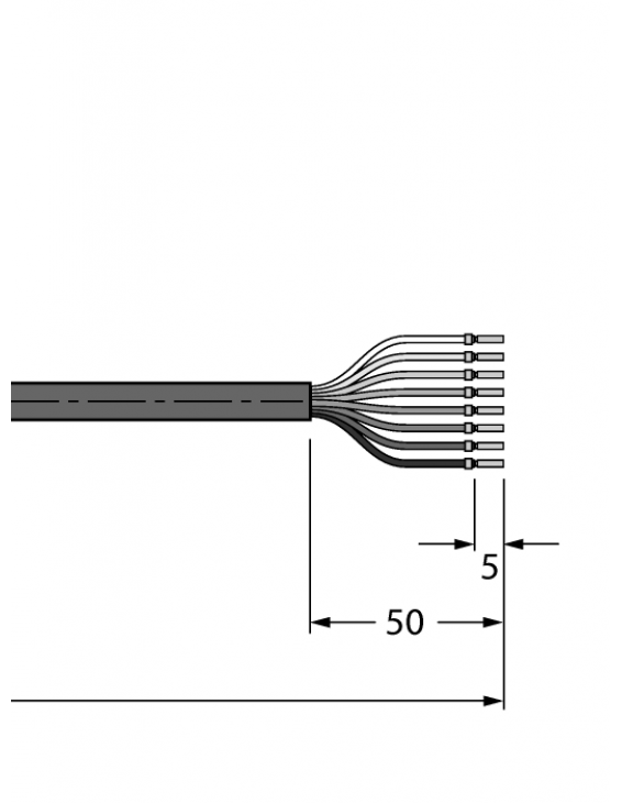 Actuator and Sensor Cable, PVC RKCV8T-25/TEL