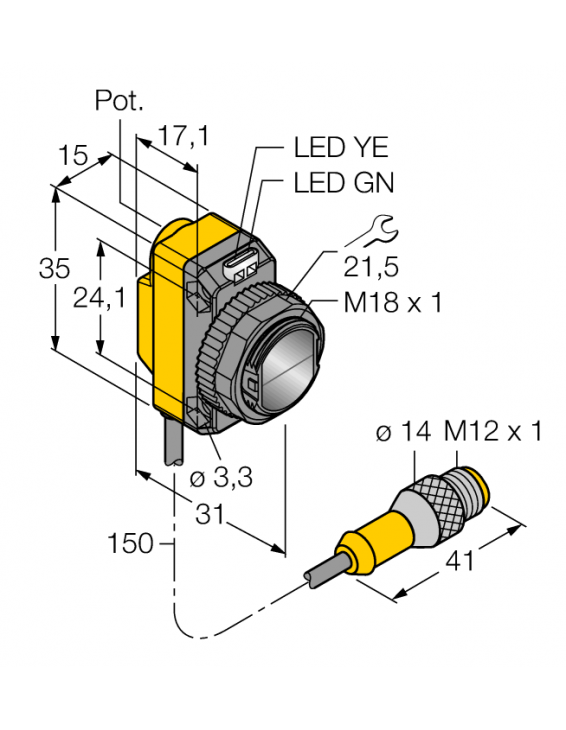 Photoelectric Sensor QS18VP6LVQ5