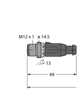 Industrial Ethernet Cable RSSD-RJ45S-4414-0.5M