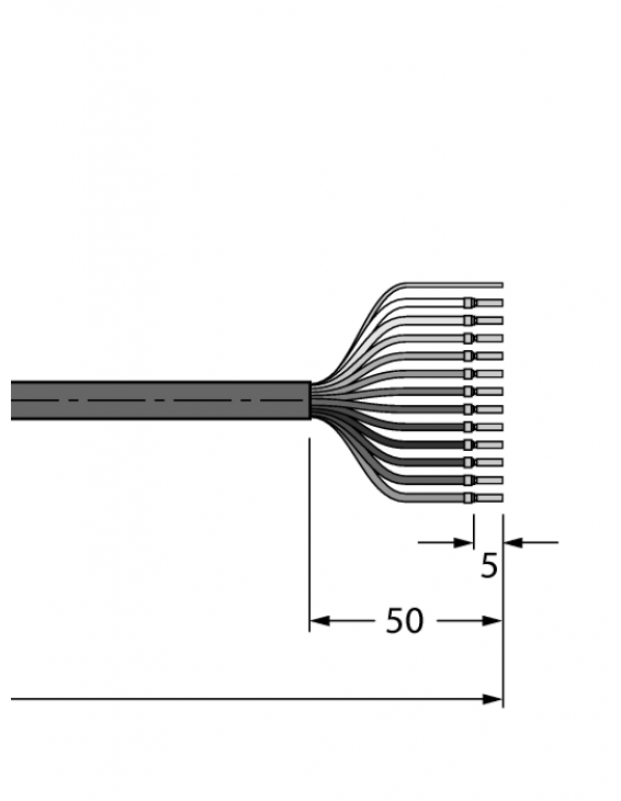 Actuator and Sensor Cable, PUR RKS12.120T-5/TXL